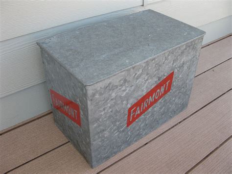 metal porch milk box|vintage milk delivery box.